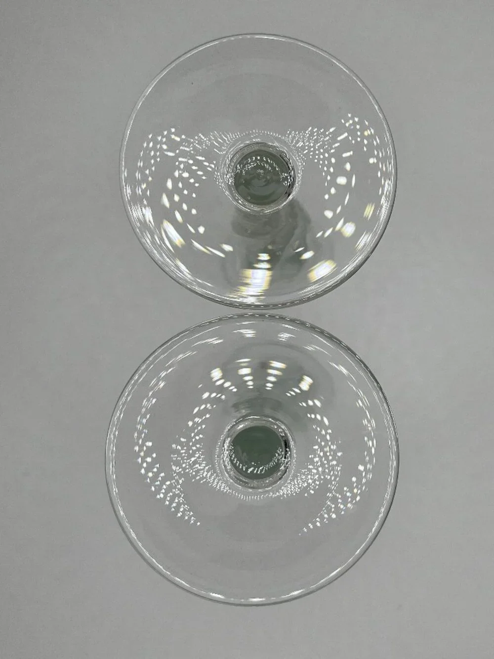 Crystal Krosno Spiral Twisted Candleholder Poland Clear Glass Taper Candlestick